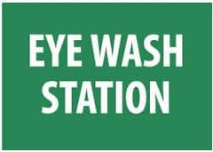 NMC - "Eye Wash Station", 7" Long x 10" Wide, Aluminum Safety Sign - Rectangle, 0.04" Thick, Use for First Aid - Apex Tool & Supply