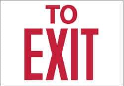NMC - To Exit, Aluminum Exit Sign - 10" Wide x 7" High - Apex Tool & Supply