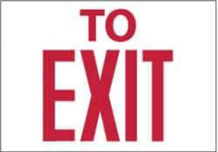 NMC - To Exit, Aluminum Exit Sign - 10" Wide x 7" High - Apex Tool & Supply