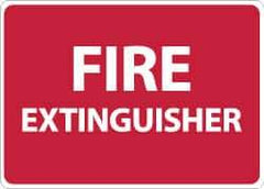NMC - Fire Extinguisher, Pressure Sensitive Vinyl Fire Sign - 14" Wide x 10" High - Apex Tool & Supply