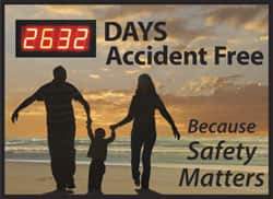 NMC - Scoreboards Scoreboard Type: Digital Scoreboard Legend: ___ Days Accident Free Because Safety Matters - Apex Tool & Supply