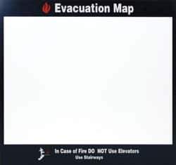 NMC - 11 Inch Wide x 8-1/2 Inch High Sign Compatibility, Plastic Evacuation Map Holder - Black, 11-1/2 Inch Width x 11 Inch Holder Height, Holds 3 Signs - Apex Tool & Supply