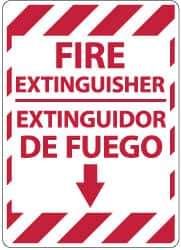 NMC - Fire Extinguisher, Plastic Fire Sign - 14" Wide x 10" High, English/Spanish - Apex Tool & Supply