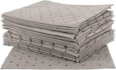 Brady SPC Sorbents - 5.5 Gal Capacity per Package, Universal Pad - 10" Long x 7-1/2" Wide, Gray, Polypropylene - Apex Tool & Supply