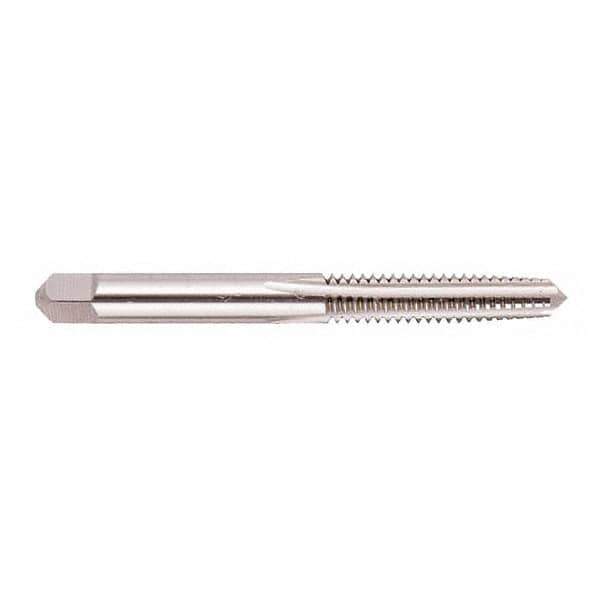 Regal Cutting Tools - #8-40 UNS 4 Flute Bright Finish High Speed Steel Straight Flute Standard Hand Tap - Plug, Right Hand Thread, 2-1/8" OAL, 3/4" Thread Length, H2 Limit, Oversize - Exact Industrial Supply