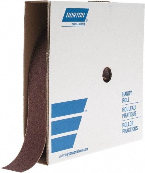 Norton - 2" x 50 Yd 40 Grit Aluminum Oxide Cloth Roll - Coarse Grade, X Weighted Backing - Apex Tool & Supply