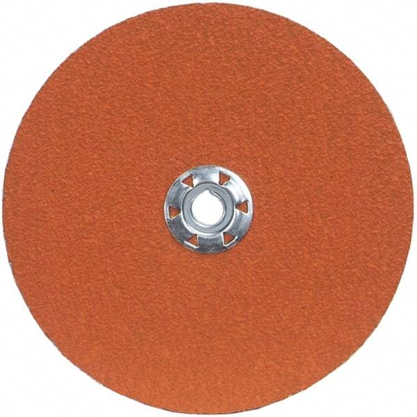 Norton - 7" Diam 5/8-11 Threaded Hole 36 Grit Fiber Disc - Very Coarse Grade, Ceramic Alumina - Apex Tool & Supply