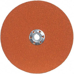 Norton - 7" Diam 5/8-11 Threaded Hole 36 Grit Fiber Disc - Very Coarse Grade, Ceramic Alumina - Apex Tool & Supply