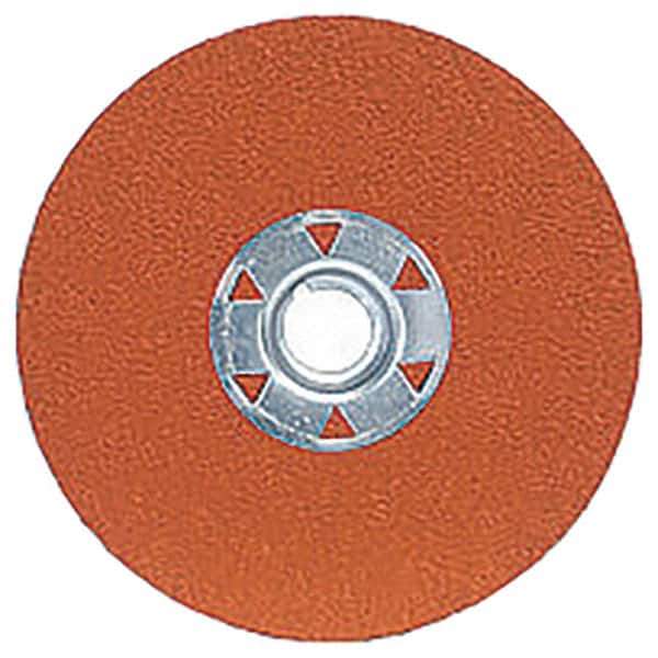 Norton - 4-1/2" Diam 5/8-11 Threaded Hole 24 Grit Fiber Disc - Very Coarse Grade, Ceramic Alumina - Apex Tool & Supply