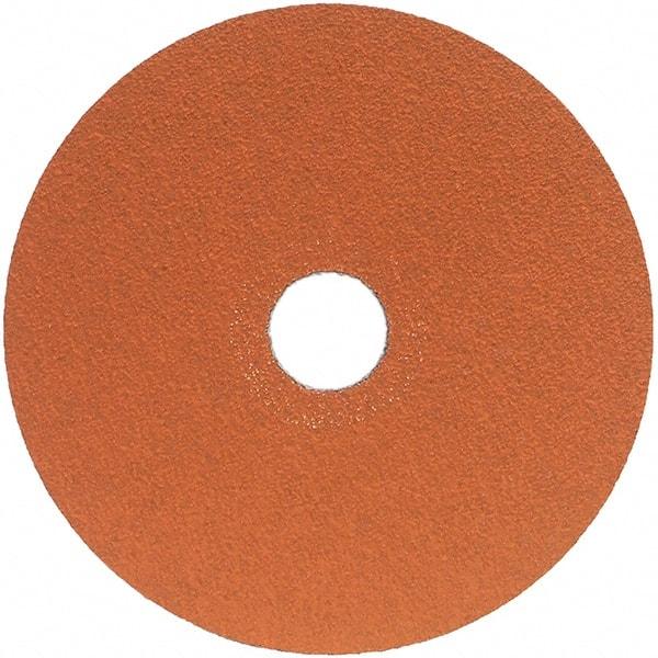 Norton - 5" Diam 7/8" Hole 36 Grit Fiber Disc - Very Coarse Grade, Ceramic Alumina - Apex Tool & Supply