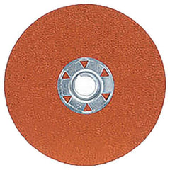 Norton - 5" Diam 5/8-11 Threaded Hole 24 Grit Fiber Disc - Very Coarse Grade, Ceramic Alumina - Apex Tool & Supply