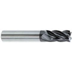 3/8" Dia. - 1-1/4" LOC - 3" OAL - .015-.020 Radius 5 FL Carbide S/E HP End Mill-AlTiN - Apex Tool & Supply