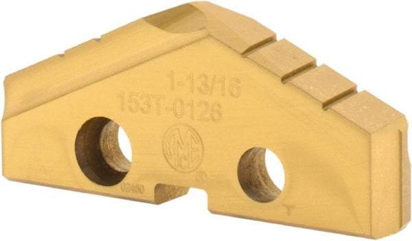 Allied Machine and Engineering - 1-13/16" Diam x 1/4" Thick, Seat Code 3, 132° Included Angle Spade Drill Insert - TiN Coated, Cobalt, Grade Super Cobalt, Series T-A - Apex Tool & Supply