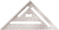 Johnson Level & Tool - 7" Blade Length x 7" Base Length, Powder Coated Finish, Aluminum Rafter Square - 1/8" Graduation - Apex Tool & Supply