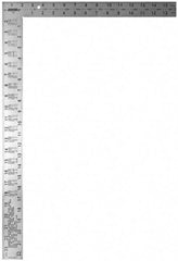 Johnson Level & Tool - 24" Blade Length x 16" Base Length, Steel Carpenters' Square - 1/8", 0.1", 0.083", 1/16" Graduation, 2" Base Width - Apex Tool & Supply