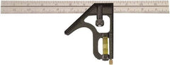 Johnson Level & Tool - 1 Piece, 12" Combination Square Set - 1/8, 1/16 & 1/32" (Inch/Metric) Graduation, Stainless Steel Blade, Cast Zinc Head - Apex Tool & Supply