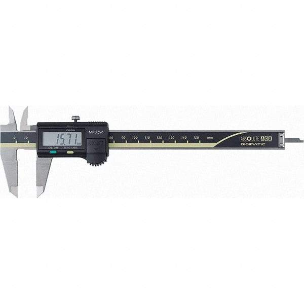 Mitutoyo - 0 to 150mm Range, 0.01mm Resolution, Electronic Caliper - Steel with 40mm Steel Jaws, 0.02mm Accuracy - Apex Tool & Supply