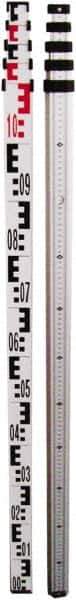 Johnson Level & Tool - Optical Level Aluminum Grade Rod - 5 Sections, 4m Overall Length - Apex Tool & Supply