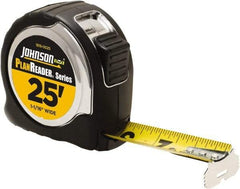 Johnson Level & Tool - 25' x 1-1/16" Tape Measure - 1/16" Graduation, Inch Graduation Style - Apex Tool & Supply