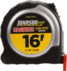 Johnson Level & Tool - 16' x 1-1/16" Tape Measure - 1/16" Graduation, Inch Graduation Style - Apex Tool & Supply
