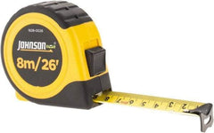 Johnson Level & Tool - 26' x 1" Tape Measure - 1/16" & 1mm Graduation, Inch/Metric Graduation Style - Apex Tool & Supply