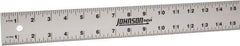 Johnson Level & Tool - 96" Long, 1/8, 1/16" Graduation, Aluminum Rule - English Graduation Style, Gray, Anodized Finish - Apex Tool & Supply