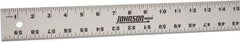 Johnson Level & Tool - 60" Long, 1/8, 1/16" Graduation, Aluminum Rule - English Graduation Style, Gray, Anodized Finish - Apex Tool & Supply