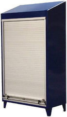 Strong Hold - 4 Shelf Roll Up Storage Cabinet - Steel/Aluminum, 36" Wide x 24" Deep x 87" High, Dark Gray - Apex Tool & Supply