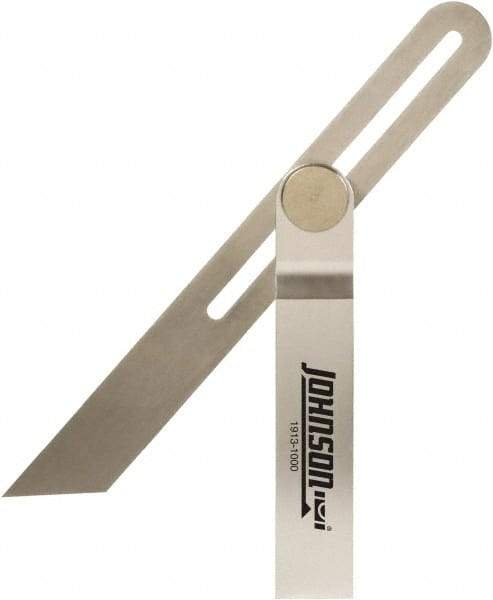 Johnson Level & Tool - 10" Blade Length x 1-1/8" Blade Width, 6-1/2" Base Length x 1-1/8" Base Width Stainless Steel Square - 0.008" Accuracy, Beveled Edge - Apex Tool & Supply
