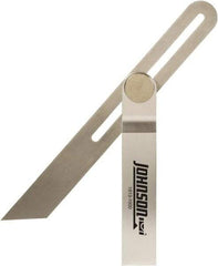 Johnson Level & Tool - 10" Blade Length x 1-1/8" Blade Width, 6-1/2" Base Length x 1-1/8" Base Width Stainless Steel Square - 0.008" Accuracy, Beveled Edge - Apex Tool & Supply