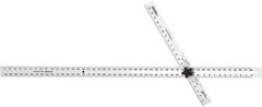 Johnson Level & Tool - 48" Blade Length x 2" Blade Width, 16" Base Length x 2" Base Width Aluminum Square - 0.008" Accuracy, Beveled Edge - Apex Tool & Supply