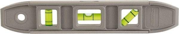 Johnson Level & Tool - Magnetic 9" Long 3 Vial Torpedo Level - Aluminum, Gray, 1 Plumb, 1 Level & 1 45° Vials - Apex Tool & Supply