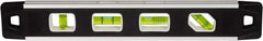 Johnson Level & Tool - Magnetic 12" Long 4 Vial Torpedo Level - Aluminum, Black, 1 Plumb, 1 Level & 1 Vari-Pitch & 1 45° Vials - Apex Tool & Supply