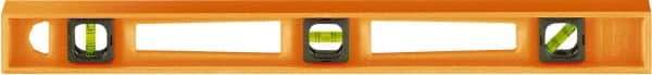 Johnson Level & Tool - 48" Long 3 Vial I-Beam Level - ABS Plastic, Orange, 1 Plumb, 1 Level & 1 45° Vials - Apex Tool & Supply