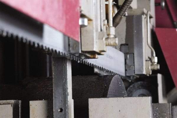 Lenox - 3 to 4 TPI, 12' 3" Long x 1-1/4" Wide x 0.042" Thick, Welded Band Saw Blade - M42, Bi-Metal, Toothed Edge, Modified Raker Tooth Set, Flexible Back - Apex Tool & Supply