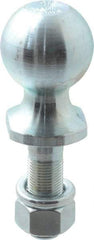 Reese - 1-7/8" Diam, 2-3/8" Shank Length, Hitch Ball - 3/4" Shank Diam, 2,000 Lb Capacity, Zinc Finish - Apex Tool & Supply