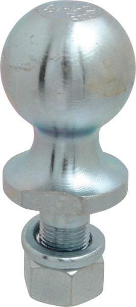 Reese - 1-7/8" Diam, 1-1/2" Shank Length, Hitch Ball - 3/4" Shank Diam, 2,000 Lb Capacity, Zinc Finish - Apex Tool & Supply