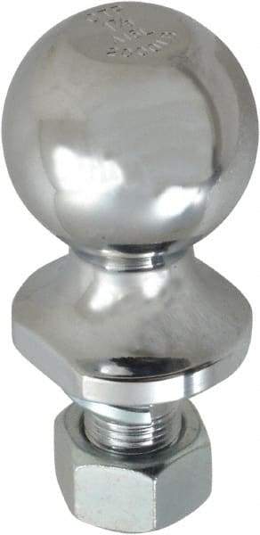 Reese - 1-7/8" Diam, 1-1/2" Shank Length, Hitch Ball - 3/4" Shank Diam, 2,000 Lb Capacity, Chrome Finish - Apex Tool & Supply