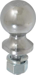 Reese - 2" Diam, 1-1/2" Shank Length, Hitch Ball - 3/4" Shank Diam, 3,500 Lb Capacity, Chrome Finish - Apex Tool & Supply
