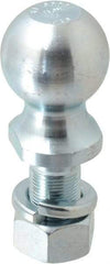 Reese - 2" Diam, 2" Shank Length, Hitch Ball - 1" Shank Diam, 7,500 Lb Capacity, Zinc Finish - Apex Tool & Supply