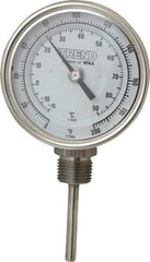 Wika - 2-1/2 Inch Long Stem, 3 Inch Dial Diameter, Stainless Steel, Bottom Connected Bi-Metal Thermometer - -15 to 90°C, 1% Accuracy - Apex Tool & Supply