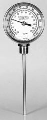 Wika - 4 Inch Long Stem, 5 Inch Dial Diameter, Stainless Steel, Bottom Connected Bi-Metal Thermometer - -40 to 50°C, 1% Accuracy - Apex Tool & Supply