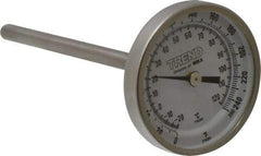 Wika - 4 Inch Long Stem, 2 Inch Dial Diameter, Stainless Steel, Back Connected Bi-Metal Thermometer - -20 to 120°C, 1% Accuracy - Apex Tool & Supply