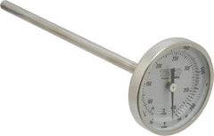 Wika - 6 Inch Long Stem, 2 Inch Dial Diameter, Stainless Steel, Back Connected Bi-Metal Thermometer - 65 to 400°C, 1% Accuracy - Apex Tool & Supply