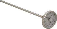 Wika - 9 Inch Long Stem, 2 Inch Dial Diameter, Stainless Steel, Back Connected Bi-Metal Thermometer - 65 to 400°C, 1% Accuracy - Apex Tool & Supply
