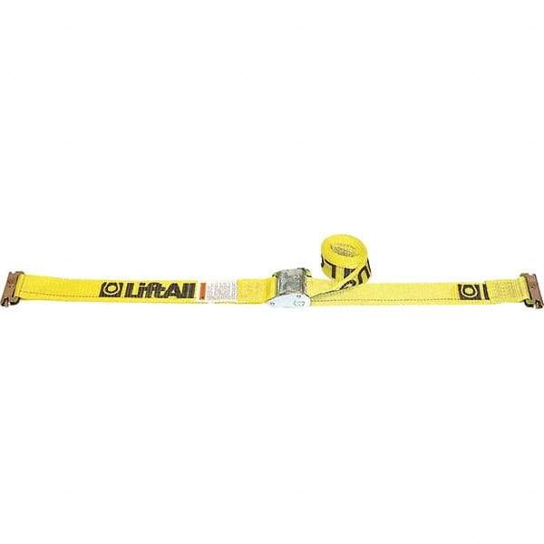Lift-All - 12' Long x 2" Wide, 800 Lb Basket Capacity, Sling - Yellow - Apex Tool & Supply