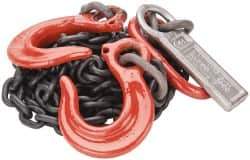 Lift-All - 5' Long, 3,600 Lb Basket Capacity, 3,600 Lb Vertical Capacity, Steel Web Sling - DOS Chain Sling, 7/32" Diam Chain - Apex Tool & Supply