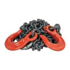 Lift-All - 6' Long, 3,600 Lb Basket Capacity, 3,600 Lb Vertical Capacity, Steel Web Sling - DOS Chain Sling, 7/32" Diam Chain - Apex Tool & Supply