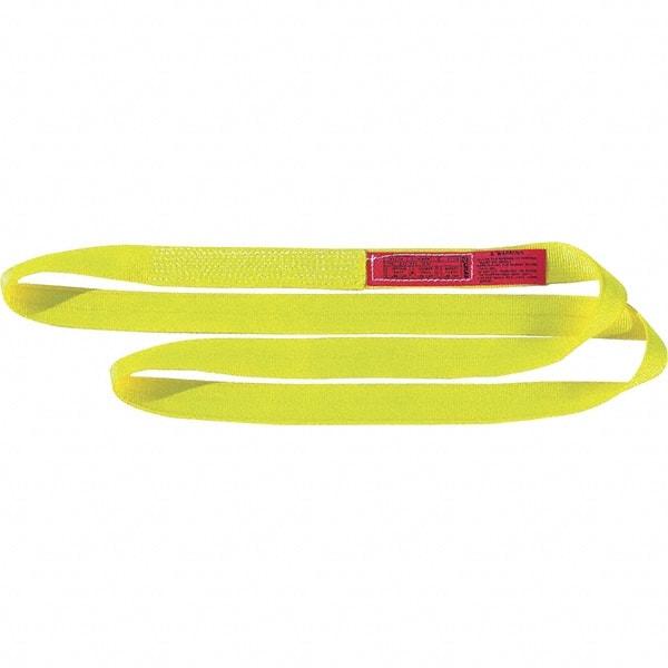 Lift-All - 4' Long x 1" Wide, 3,200 Lb Vertical Capacity, 2 Ply, Nylon Web Sling - 2,500 Lb Choker Capacity - Apex Tool & Supply