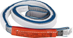 Lift-All - 4' Long x 1" Wide, 3,200 Lb Vertical Capacity, 2 Ply, Nylon Web Sling - 2,500 Lb Choker Capacity - Apex Tool & Supply